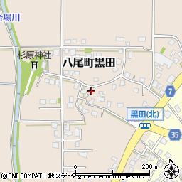 富山県富山市八尾町黒田3466-2周辺の地図
