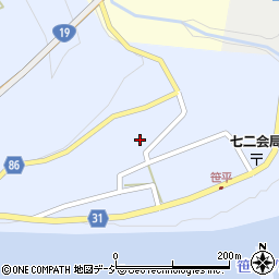 長野県長野市七二会甲1545周辺の地図