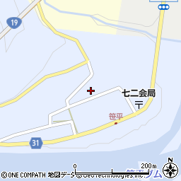 長野県長野市七二会甲1553周辺の地図