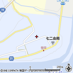 長野県長野市七二会甲1555周辺の地図