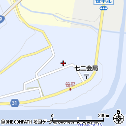 長野県長野市七二会甲1557-1周辺の地図
