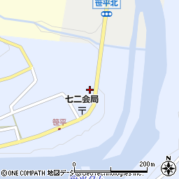 長野県長野市七二会甲1514周辺の地図