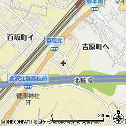 石川県金沢市百坂町リ周辺の地図