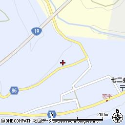 長野県長野市七二会甲1584周辺の地図