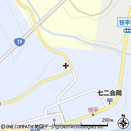 長野県長野市七二会甲1575-1周辺の地図