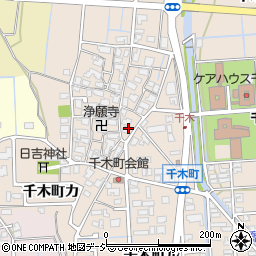 石川県金沢市千木町周辺の地図