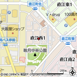 石川県金沢市直江西周辺の地図