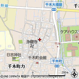 石川県金沢市千木町ヲ周辺の地図