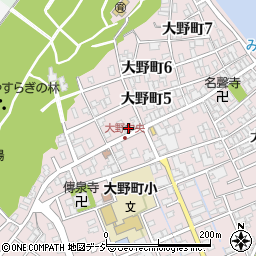 石川県金沢市大野町4丁目119周辺の地図