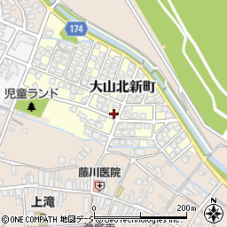 富山県富山市大山北新町周辺の地図