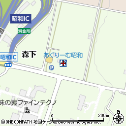 道の駅　あぐりーむ昭和周辺の地図