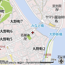 石川県金沢市大野町周辺の地図