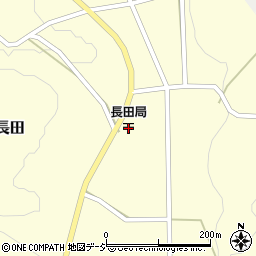 山方長田郵便局周辺の地図