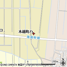 石川県金沢市木越町ハ周辺の地図