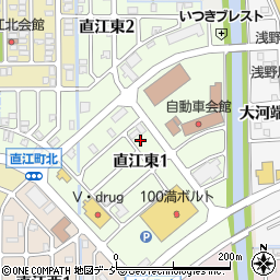 石川県金沢市直江東周辺の地図