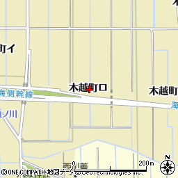 石川県金沢市木越町ロ周辺の地図