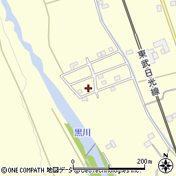 栃木県鹿沼市板荷57周辺の地図