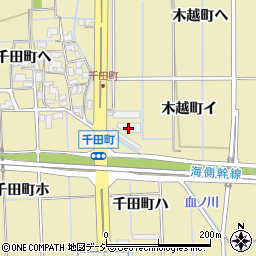 石川県庁土木部関係出先機関等　東部車両基地周辺の地図