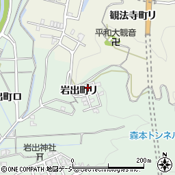 石川県金沢市岩出町リ周辺の地図