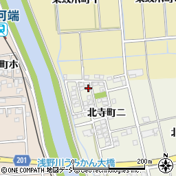 石川県金沢市北寺町ニ75周辺の地図