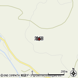 富山県中新川郡立山町池田周辺の地図