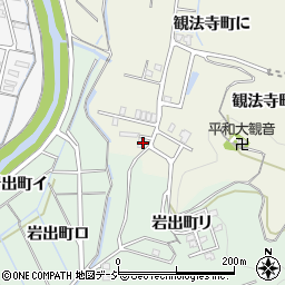石川県金沢市観法寺町リ周辺の地図