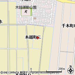 石川県金沢市木越町ニ周辺の地図