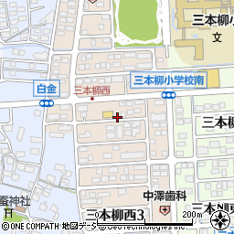 長野県長野市三本柳西周辺の地図