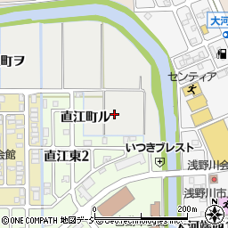 石川県金沢市直江町ル周辺の地図