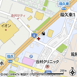 すき家８号金沢福久店周辺の地図