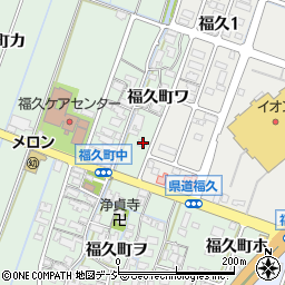 石川県金沢市福久町ワ90周辺の地図