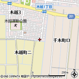 石川県金沢市木越3丁目13周辺の地図