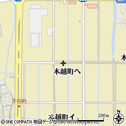 石川県金沢市木越町ヘ周辺の地図