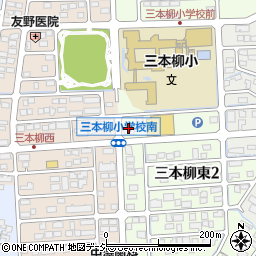 竹原珠算学校三本柳教室周辺の地図