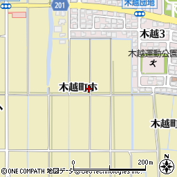 石川県金沢市木越町ホ周辺の地図
