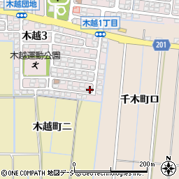 石川県金沢市木越3丁目28周辺の地図
