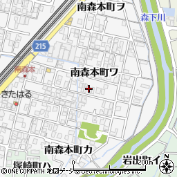 石川県金沢市南森本町ワ周辺の地図