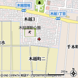石川県金沢市木越3丁目34周辺の地図