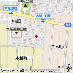 石川県金沢市木越3丁目43周辺の地図