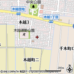 石川県金沢市木越3丁目46周辺の地図