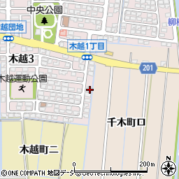 石川県金沢市木越3丁目7周辺の地図