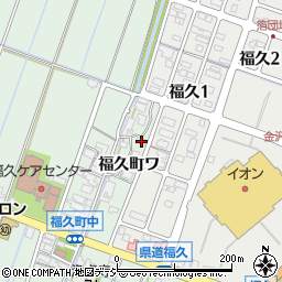 石川県金沢市福久町ワ76周辺の地図