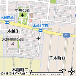 石川県金沢市木越3丁目68周辺の地図