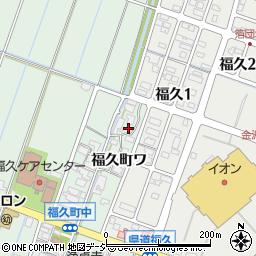 石川県金沢市福久町ワ72周辺の地図