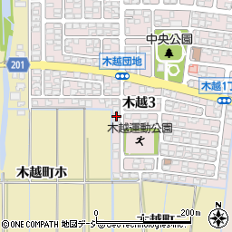 石川県金沢市木越3丁目129周辺の地図