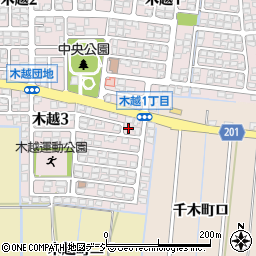 石川県金沢市木越3丁目80周辺の地図