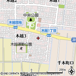 石川県金沢市木越3丁目78周辺の地図