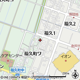 石川県金沢市福久町ワ65周辺の地図