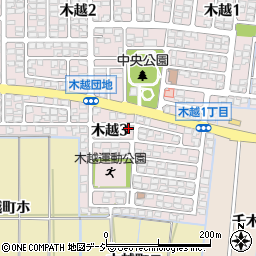 石川県金沢市木越3丁目115周辺の地図
