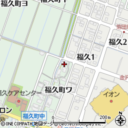 石川県金沢市福久町ワ66周辺の地図